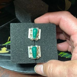 Tiki god on silver earrings